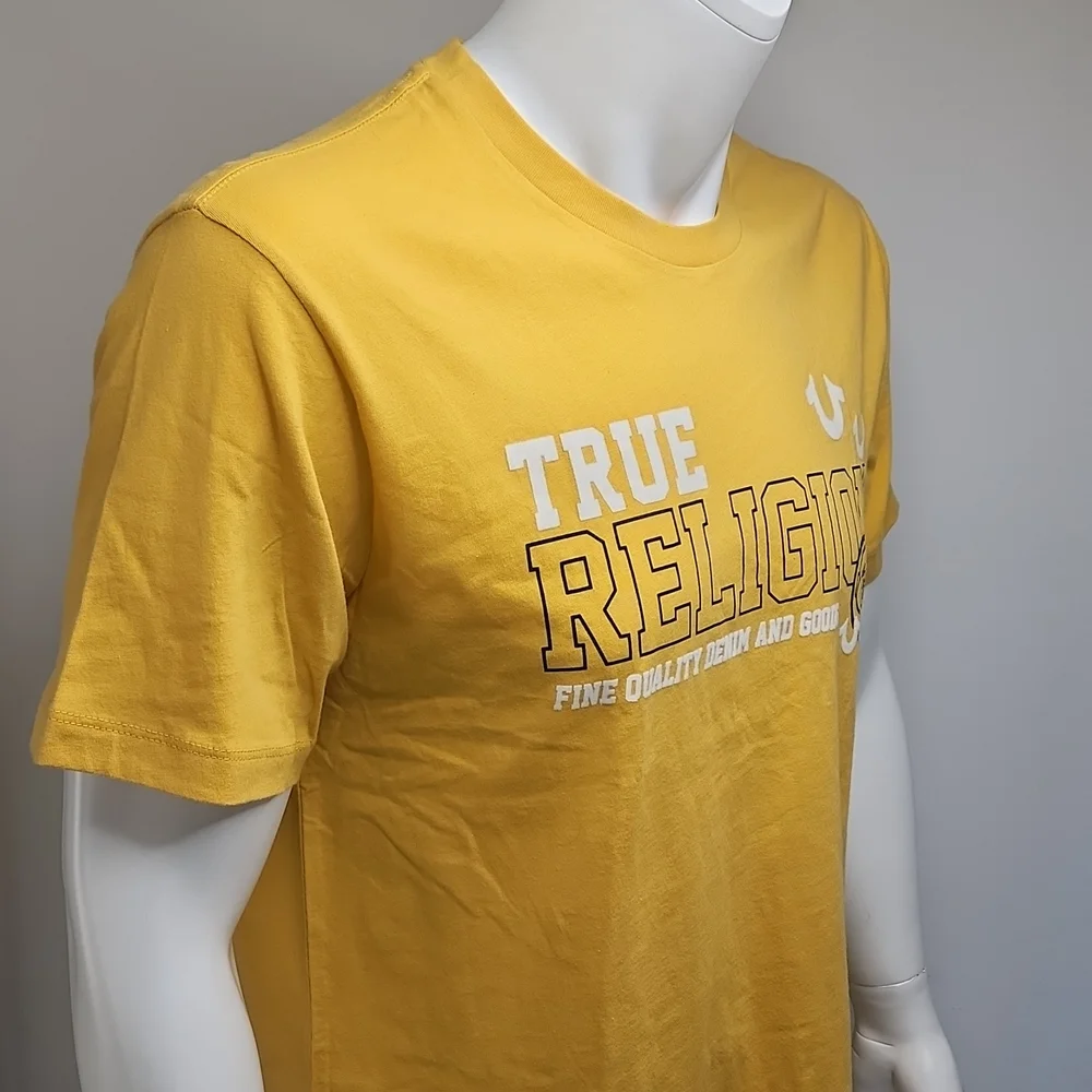 TRUE RELIGION YELLOW/MUSTARD COLOR TEE SHIRT